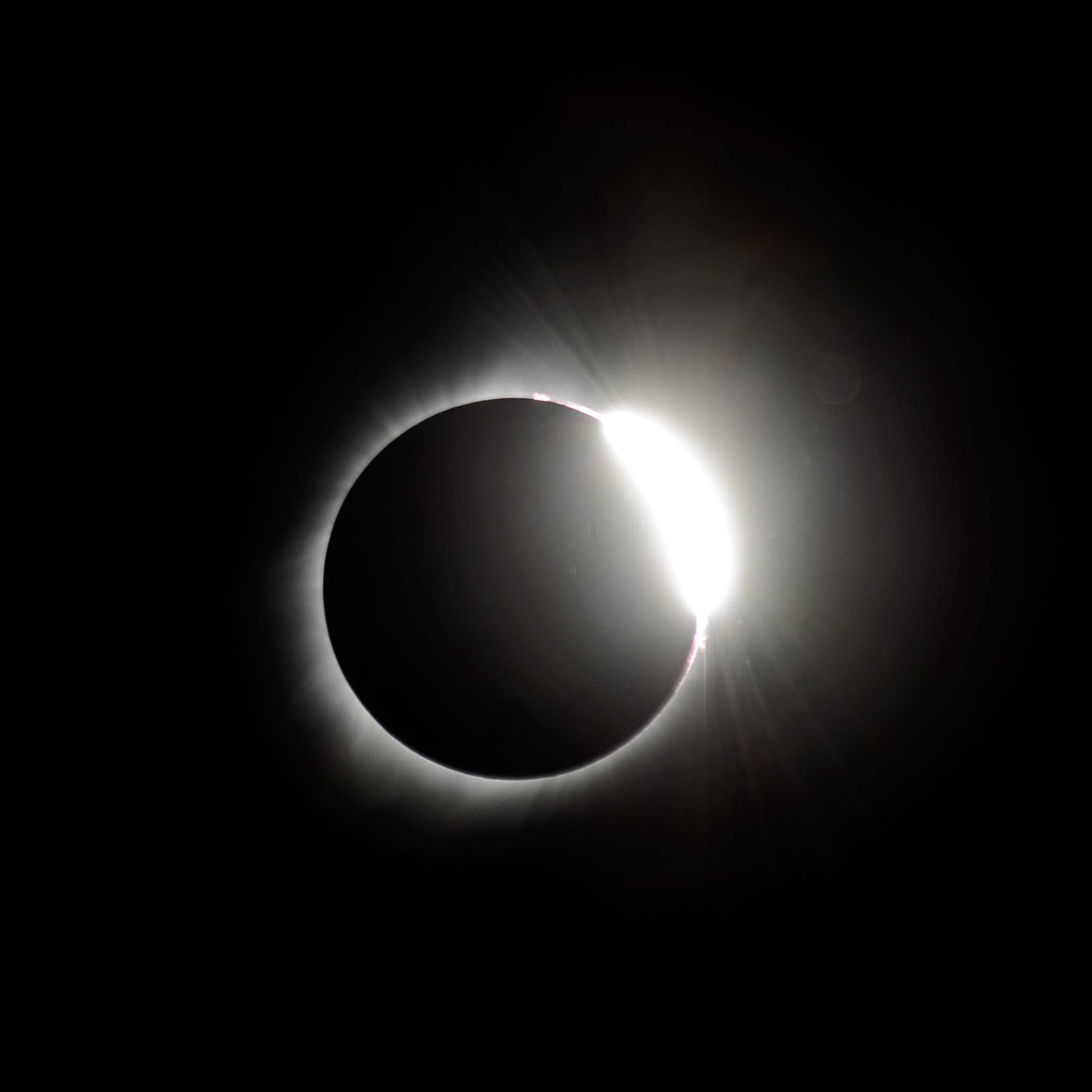 The diamond ring phase of the eclipse. 2017 Eclipse Photos.