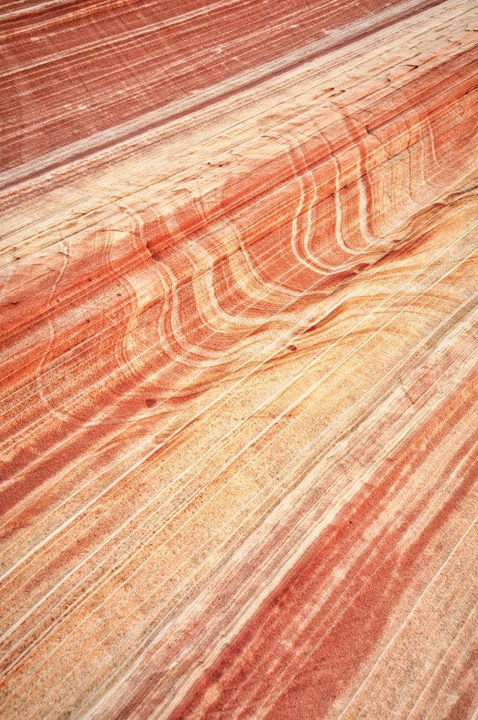 Closeup of Cross-Bedding at the Wave in Vermillion CLiffs National Monument.