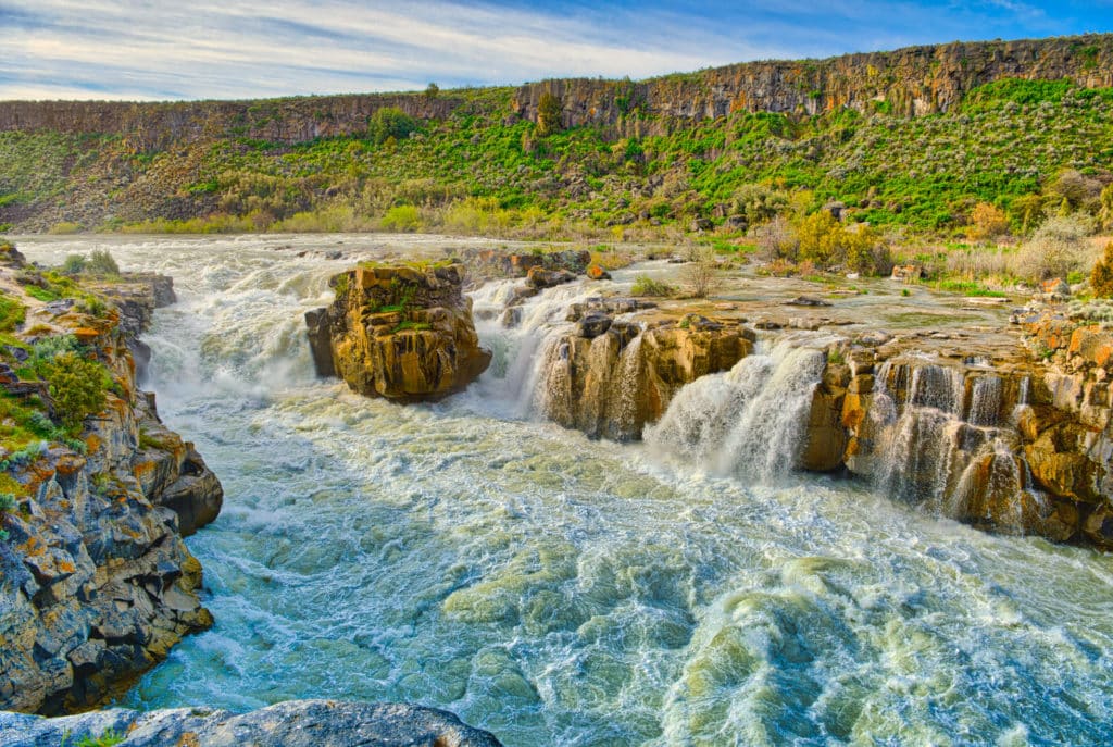 Caldron Linn is an area of falls and cascades in the Snake River near Twin Falls, Idaho.