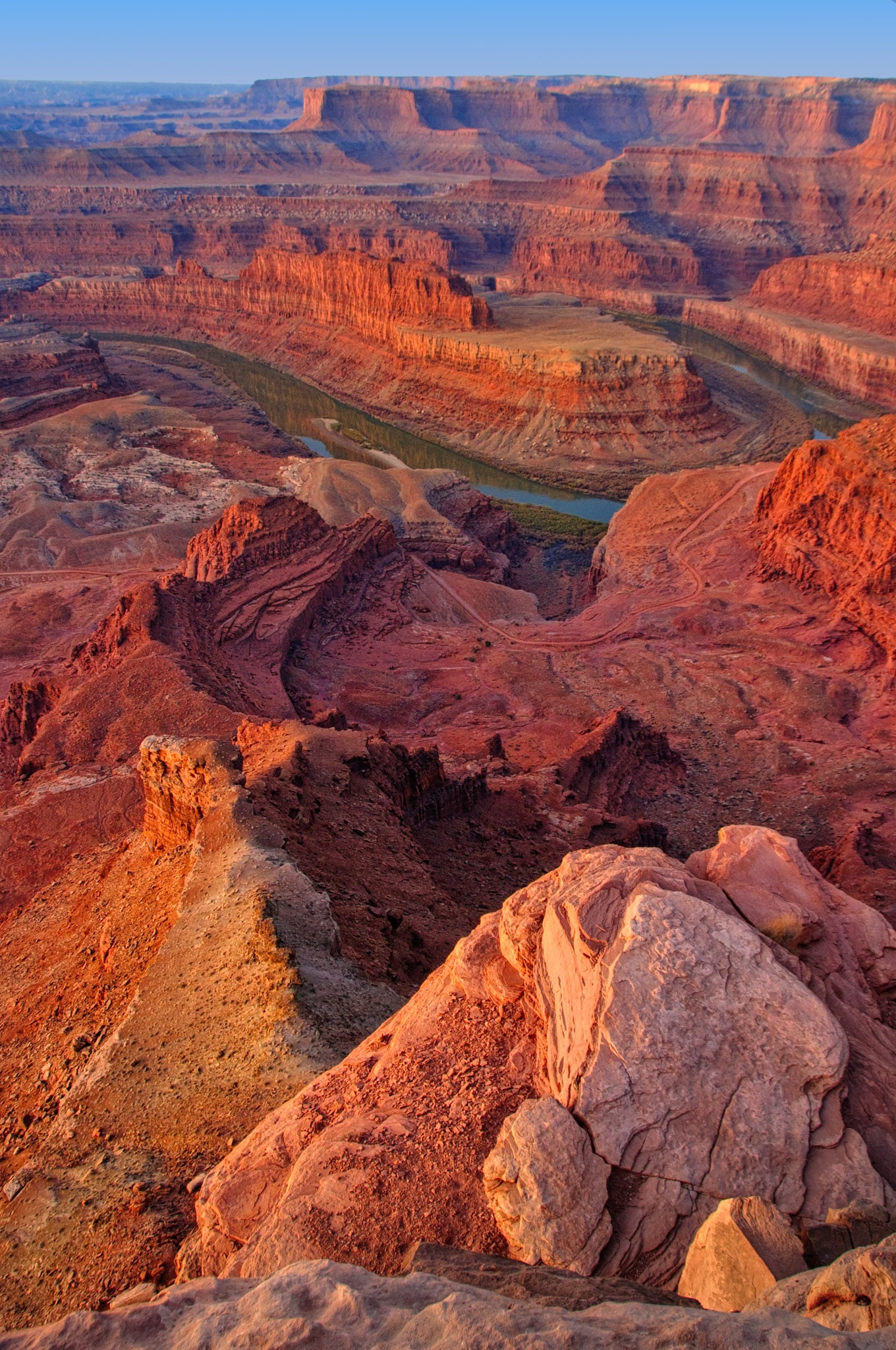 A view of the Colorado River running through Canyonlands National Park in Utah.