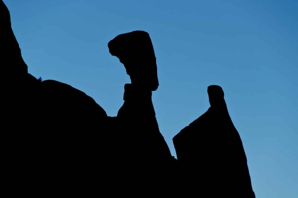 Nefertiti's Head Rock in Arches National Park.