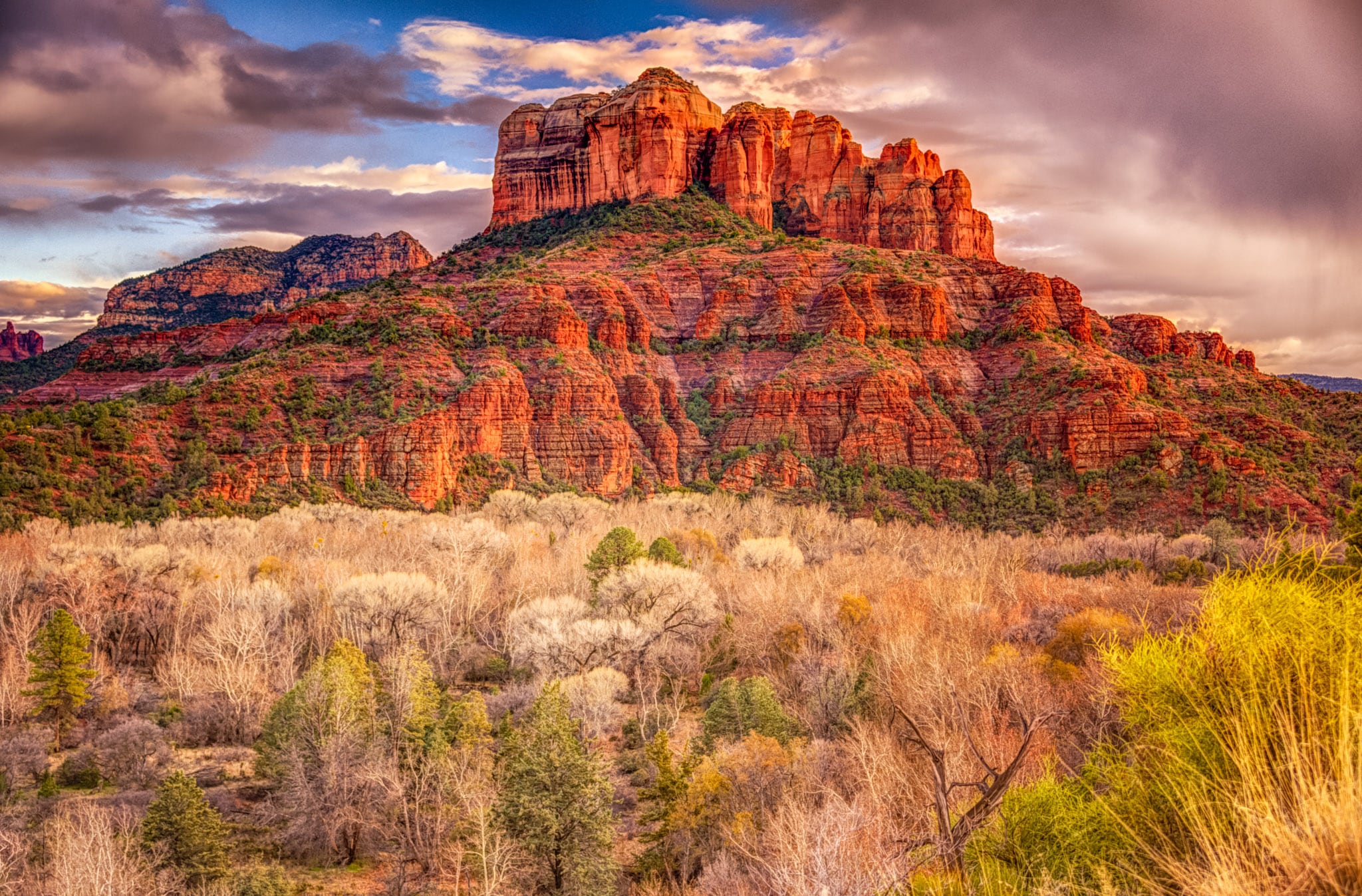 Bell Rock as seen from the Bell Rock Trail in Sedona, Arizona.