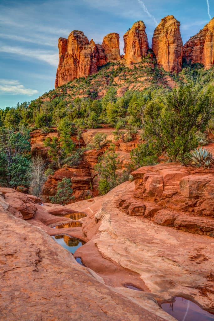 A view from the top of the Seven Sacred Pools near Sedona, Arizona.