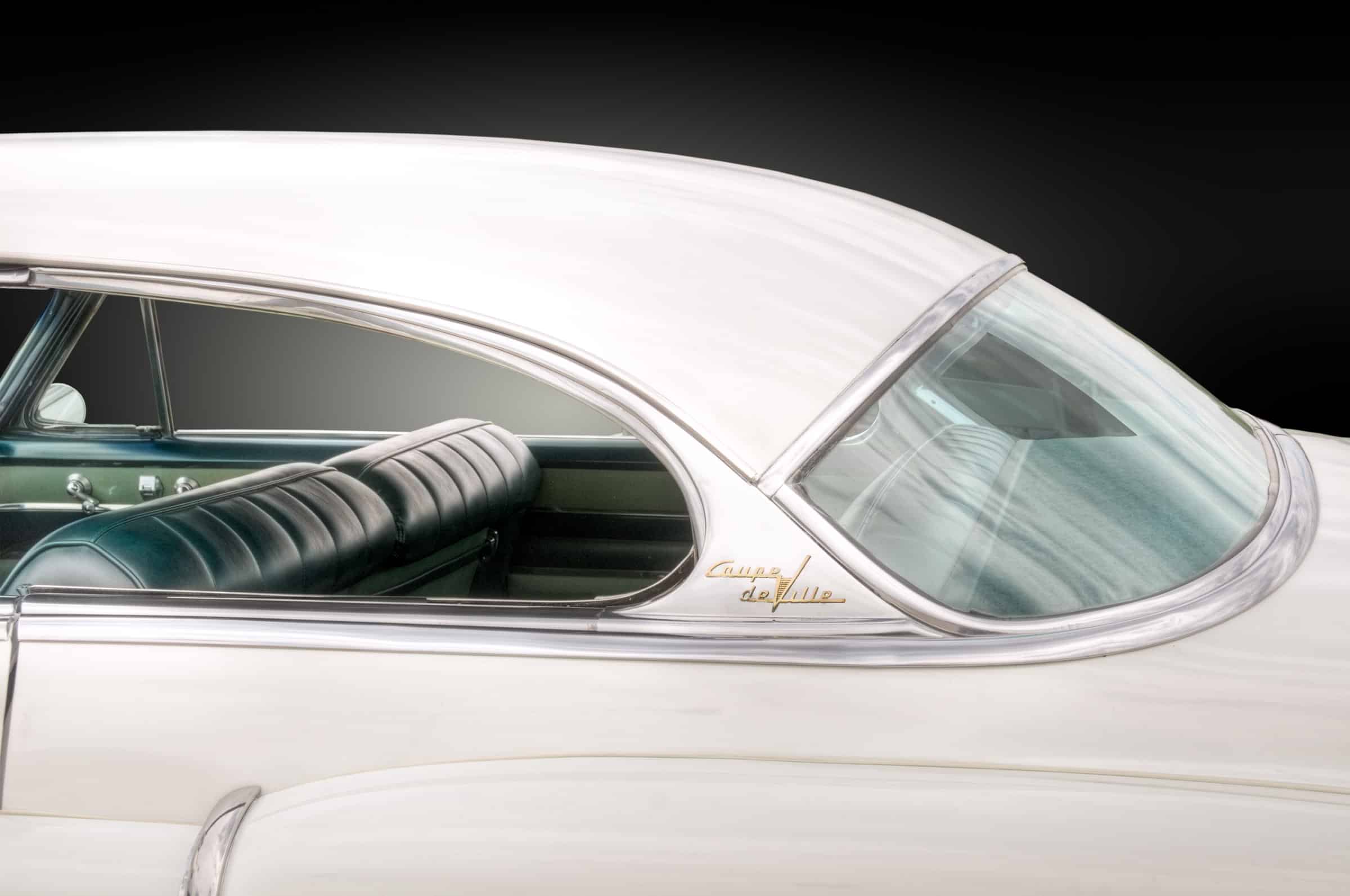 1953 Cadillac Coupe deVille - Close-up of roof and rear window.