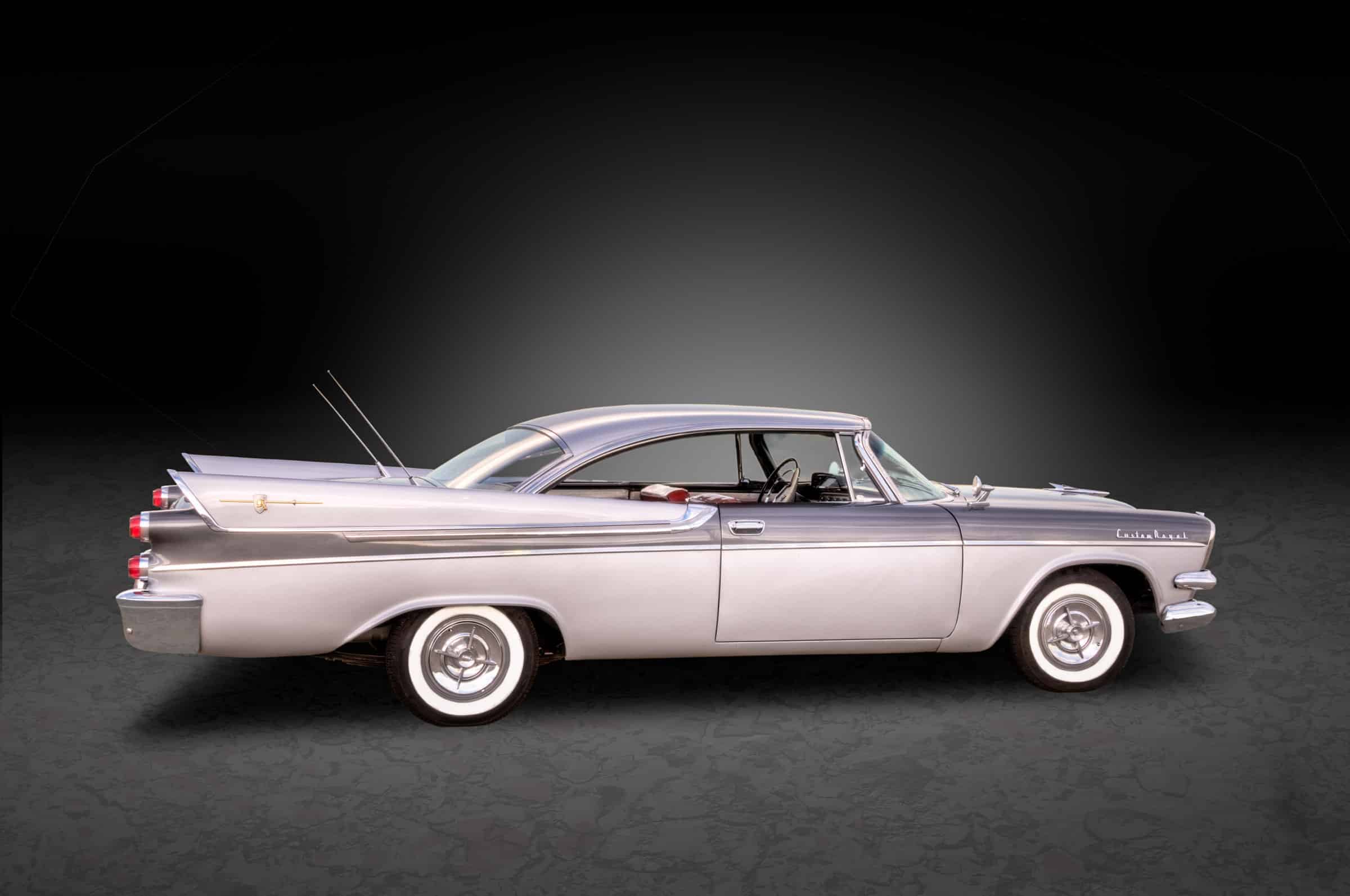 1957 Dodge Custom Royal in the studio, passenger side.