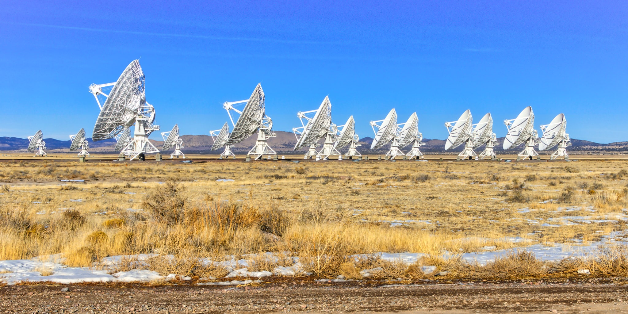 Back end of one of the radio telescopes of the Very Large Array radio observatory, west of Socorro, New Mexico.