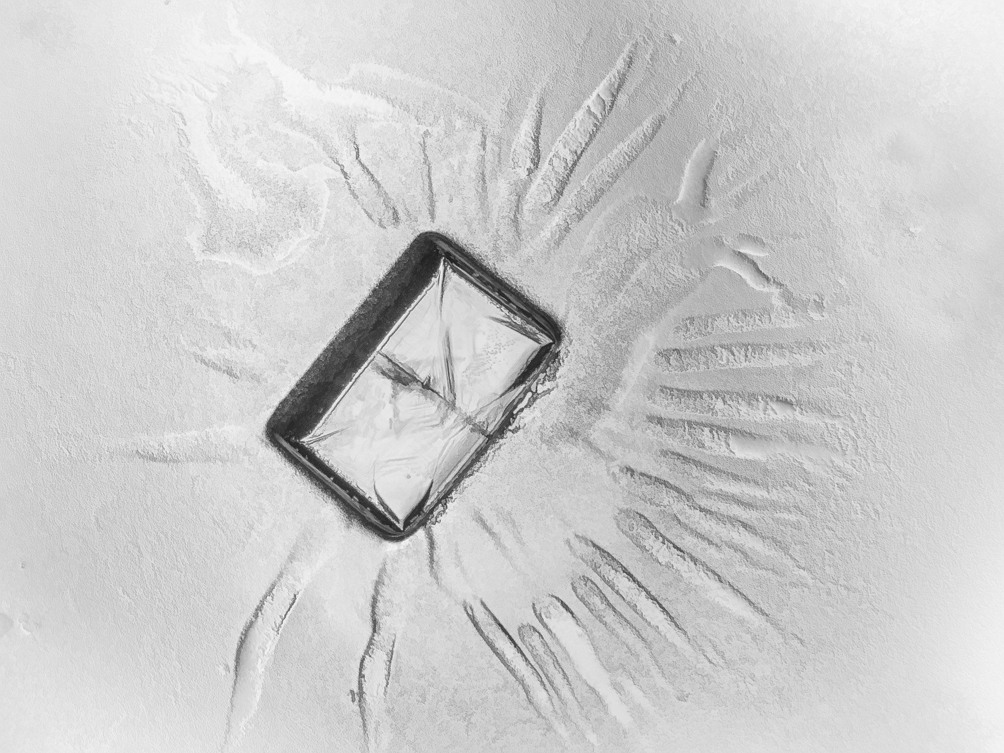Microscopic Epson salt crystals at 4X.