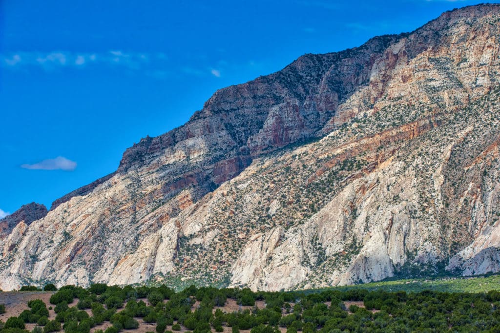 A view of the Blue Mountain Anticline from Blue Mountain Road that runs between US 40 in Utah to Harpers Corner Road in Colorado.