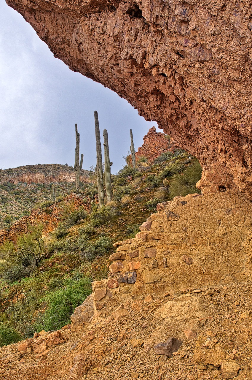 Looking out from Lower Ruins of Tonto National Monument, east of Phoenix, Arizona.