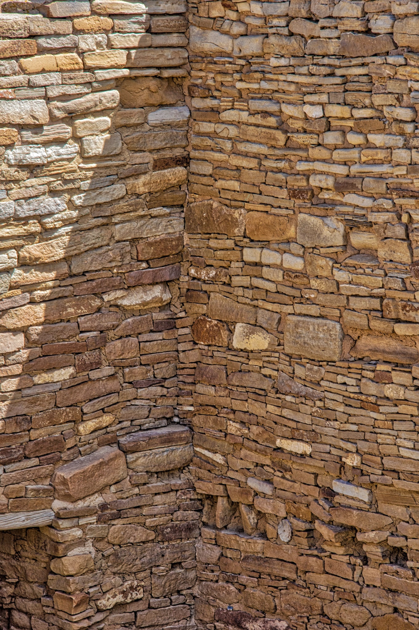 Stone Work at Pueblo del Arroyo in Chaco Canyon, New Mexico.