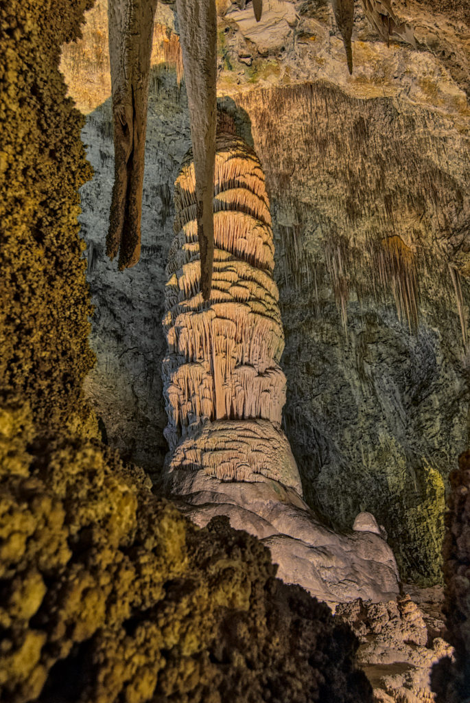 Stalactites in the Big Room area of Carlsbad Caverns National Park.