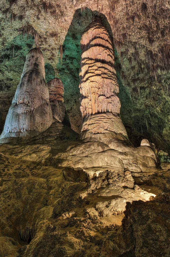 Stalactites in the Big Room area of Carlsbad Caverns National Park.