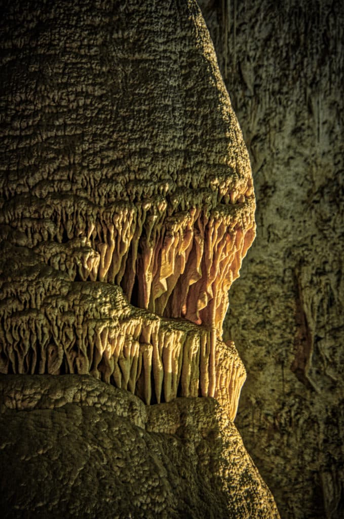 Cave decorations in the Big Room area of Carlsbad Caverns National Park in New Mexico.