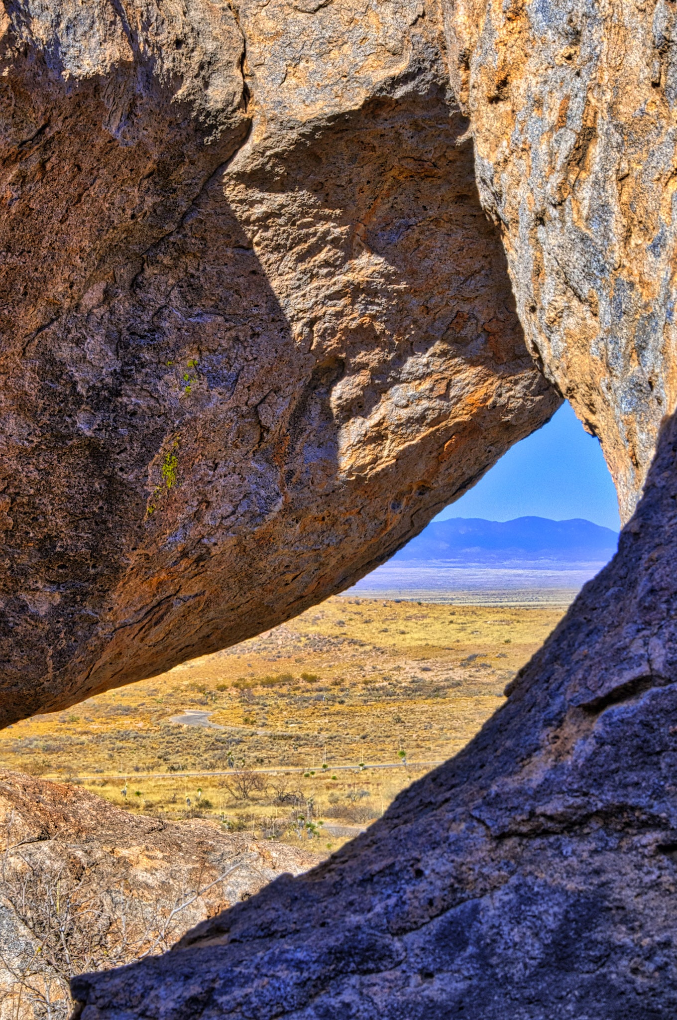 View of the Chihuahuan desert from City of Rocks State Park in New Mexico.