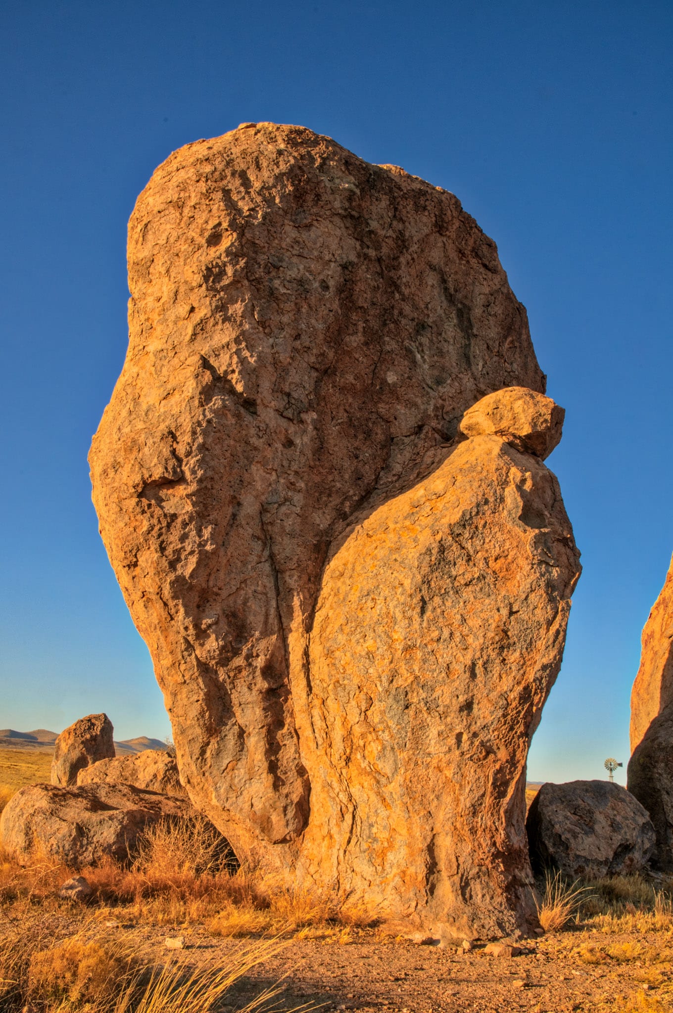 This eroded grouping of tuff pinnacles is evocative of a familiar religious scene. Taken in City of Rocks State Park, New Mexico.