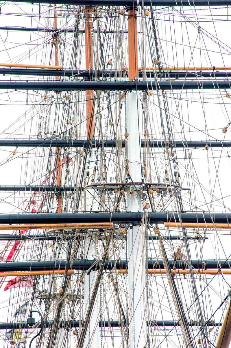 Cutty Sark was launched 22 November 1869. One of the last tea clippers to be built, Cutty Sark was the fastest of its time. It is permanently dry-docked at Greenwich Pier, along the Thames River.