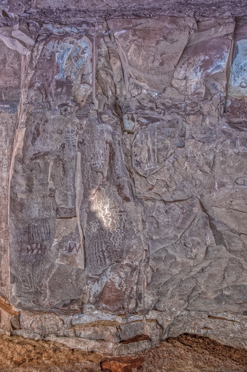A grouping of pictographs at Palatki Heritage Site near Sedona, Arizona.