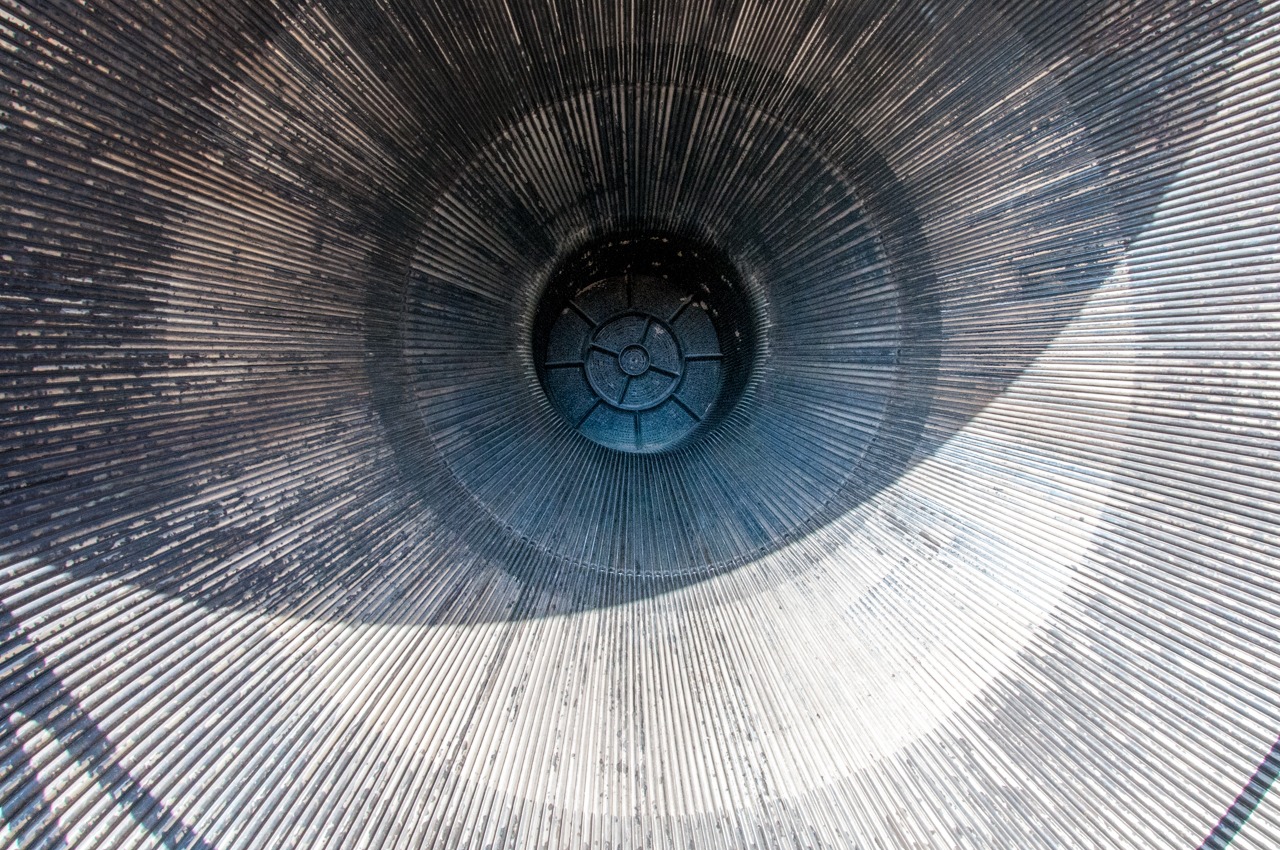 Nozzle of a F1 rocket engine on exhibit at the New Mexico Museum of Space History in Alamogordo.