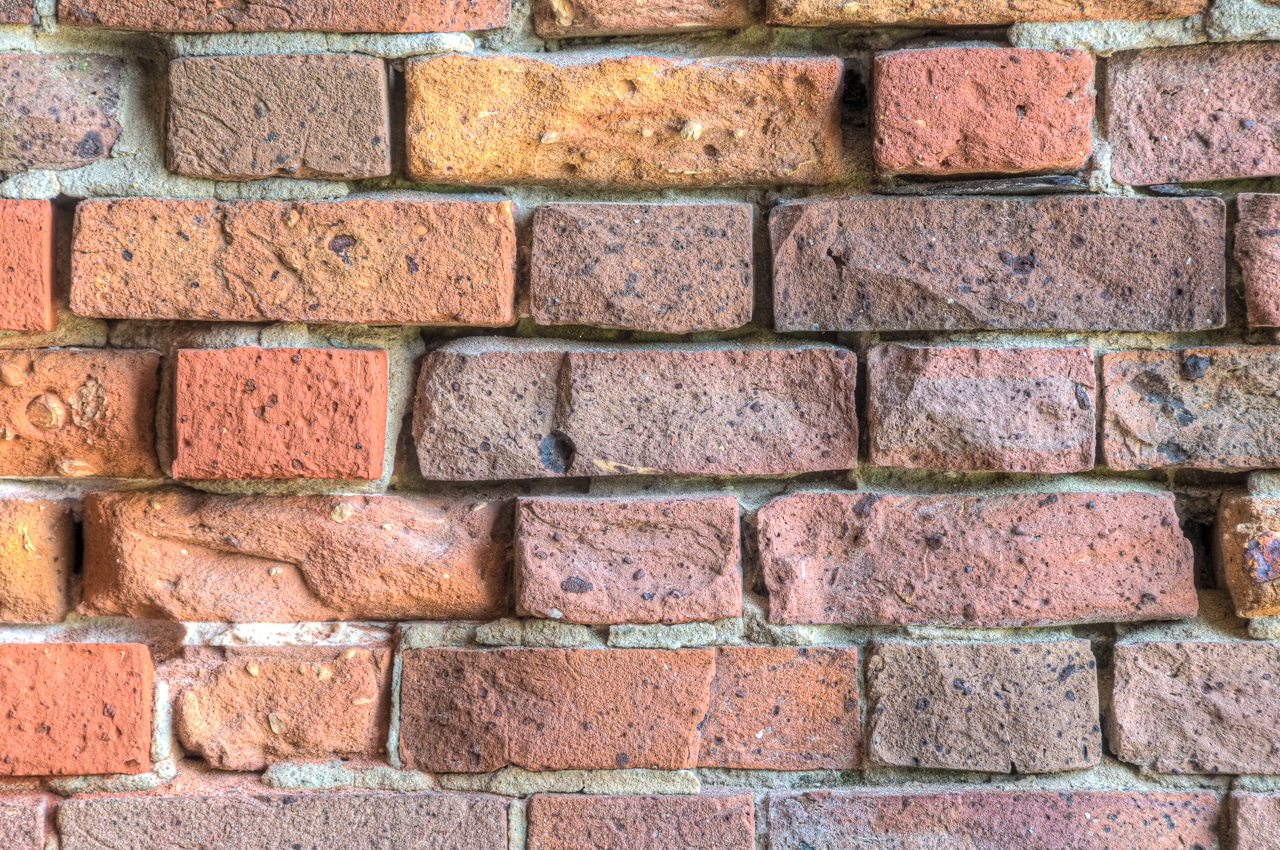 Close-up of bricks used to build Fort Morgan on Alabama's Gulf Coast, near Gulf Shores, Alabama.