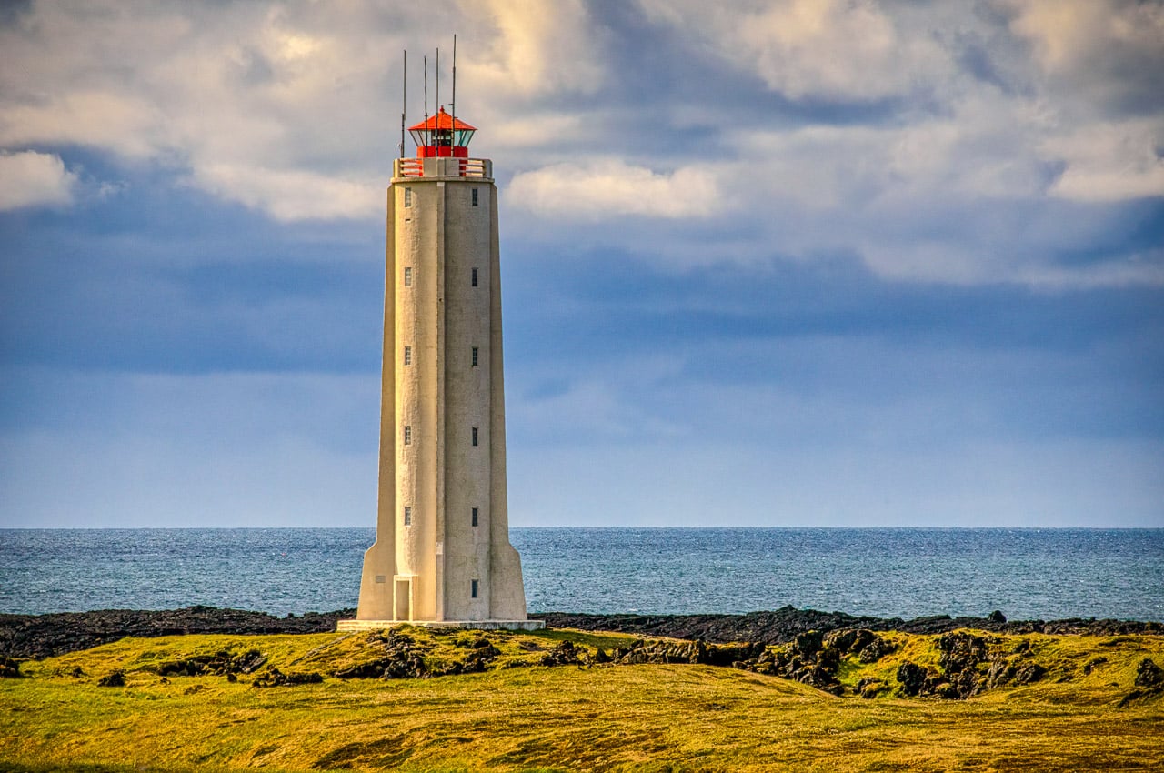 Lighthouse at Malarrif on the Snæfellsnes peninsula in western Iceland.