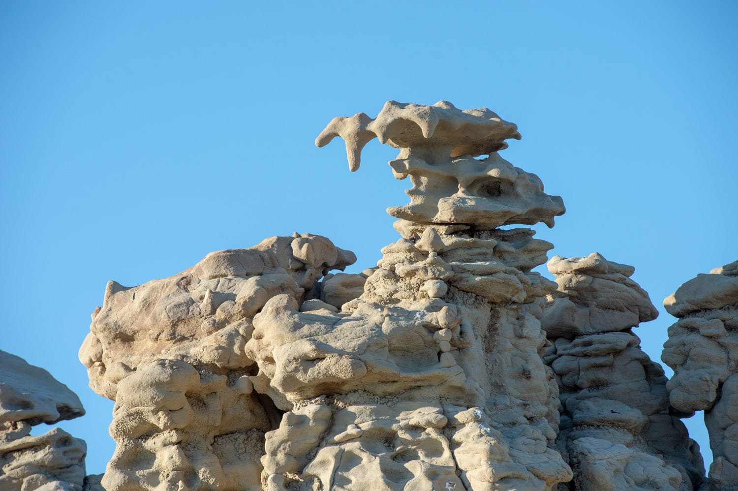 Fanciful figure naturally sculpted in the sandstone of Fantasy Canyon, south of Vernal, Utah.