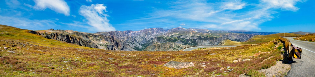 Panorama Looking West Northwest along the Beartooth Highway
